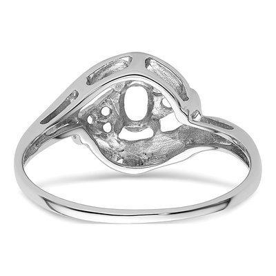 14K White Gold Ring Mounting – view 4