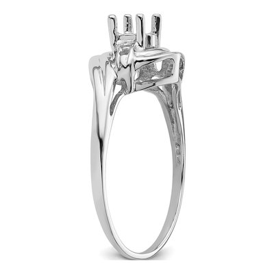 14K White Gold Ring Mounting – view 5