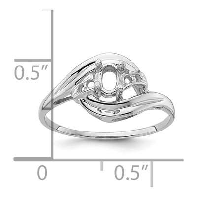 14K White Gold Ring Mounting – view 6