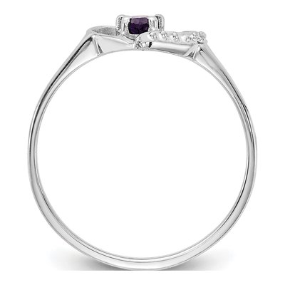 14K White Gold Heart Ring Mounting – view 3
