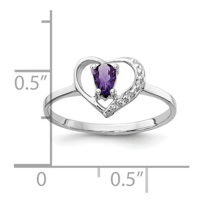 14K White Gold Heart Ring Mounting – view 4