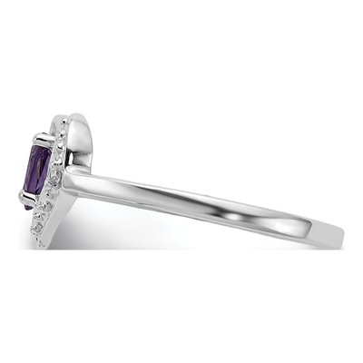 14K White Gold Heart Ring Mounting – view 5