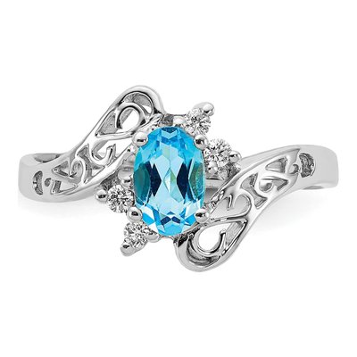 14K White Gold Filigree Ring Mounting – view 6