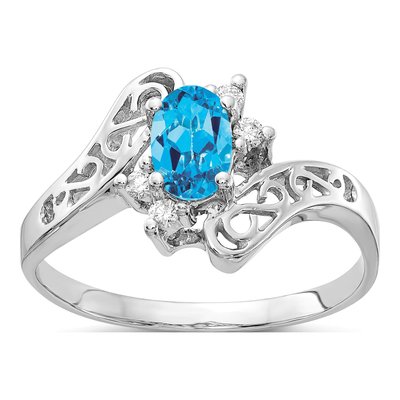 14K White Gold Filigree Ring Mounting