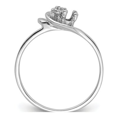 14K White Gold Diamond Ring Mounting – view 3