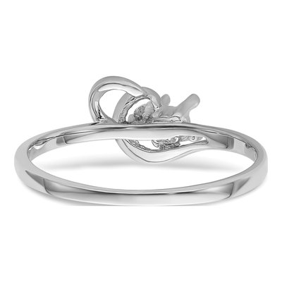 14K White Gold Diamond Ring Mounting – view 4