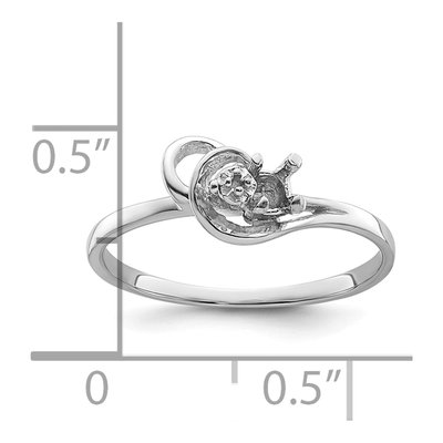 14K White Gold Diamond Ring Mounting – view 6