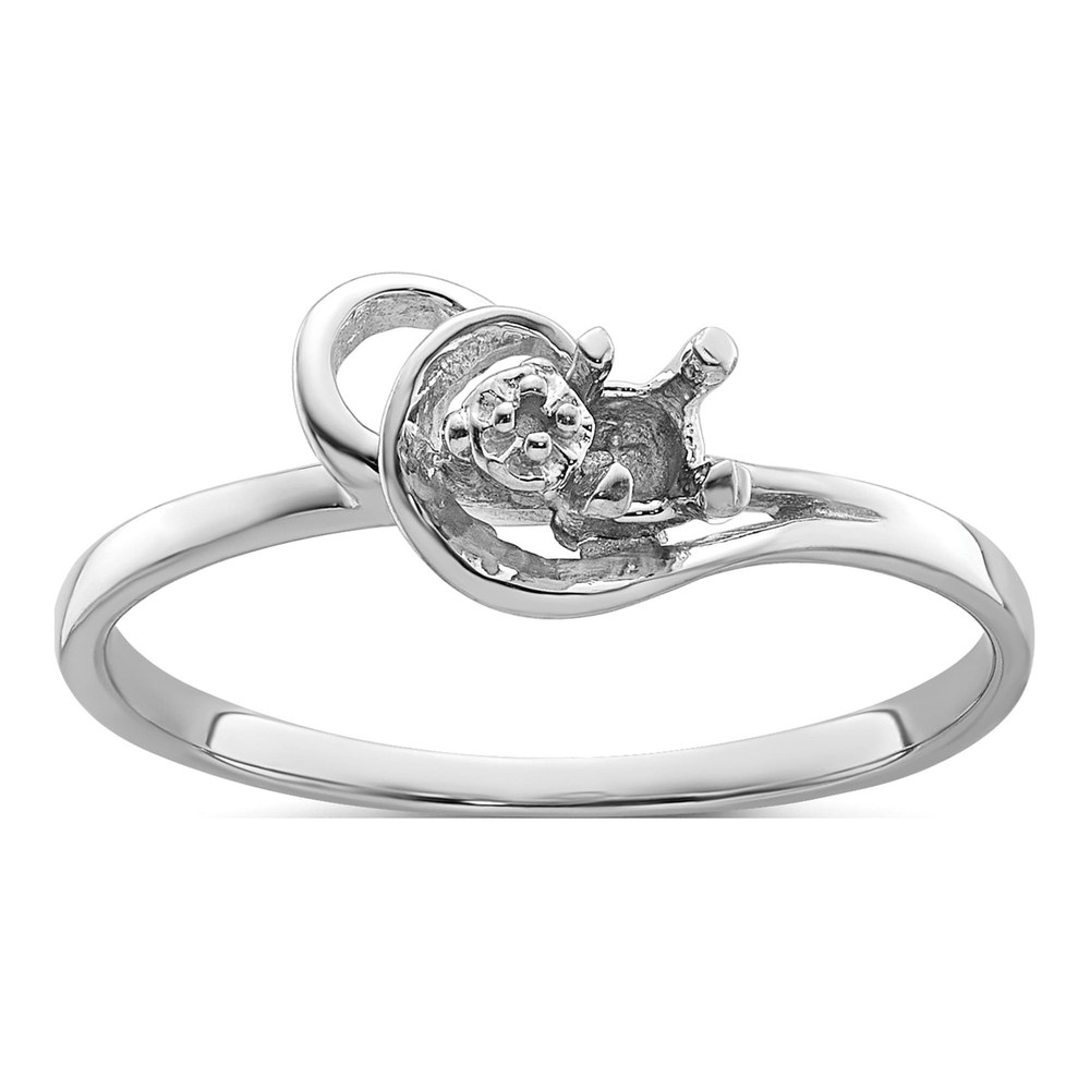 14K White Gold Diamond Ring Mounting