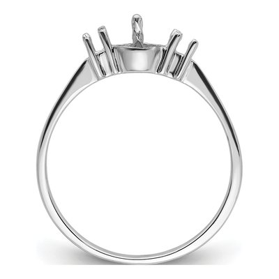 14K White Gold Pearl Ring Mounting – view 3