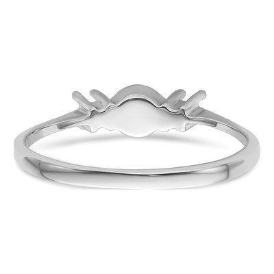 14K White Gold Pearl Ring Mounting – view 4