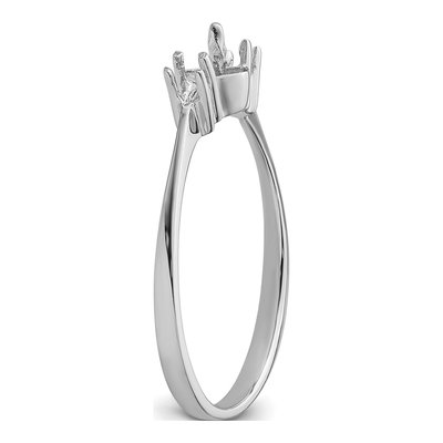 14K White Gold Pearl Ring Mounting – view 5
