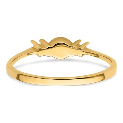14K Yellow Gold Pearl Ring Mounting – view 4