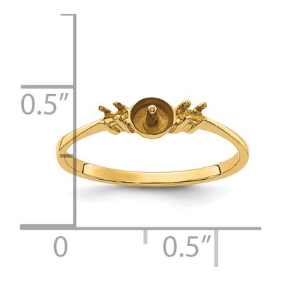 14K Yellow Gold Pearl Ring Mounting – view 6