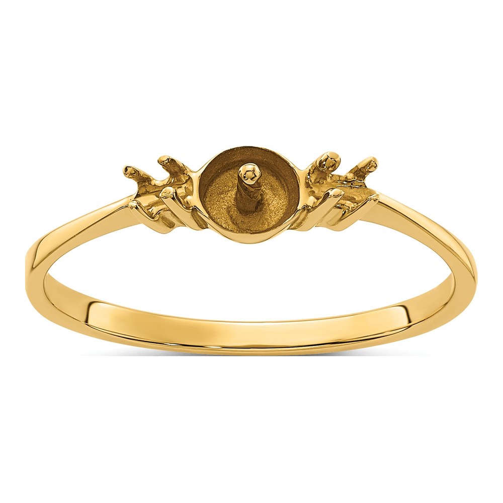 14K Yellow Gold Pearl Ring Mounting