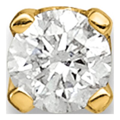 14K Yellow Gold 1/20 ct tw 2.3mm Round Diamond Stud Earrings