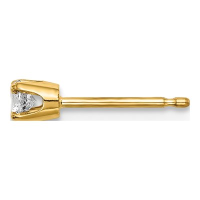 14K Yellow Gold 1/10 ct tw 2.9mm Round Diamond Stud Earrings – view 2
