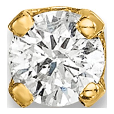 14K Yellow Gold 1/10 ct tw 2.9mm Round Diamond Stud Earrings