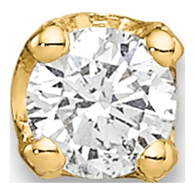 14K Yellow Gold 1/8 ct tw 3.2mm Round Diamond Stud Earrings