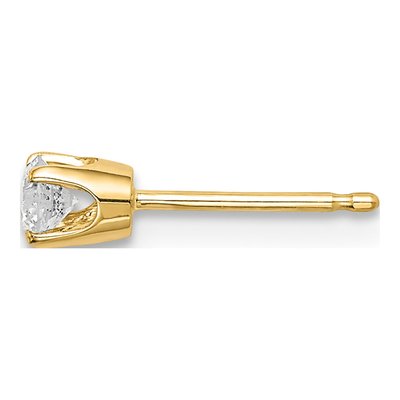 14K Yellow Gold 1/6 ct tw 3.5mm Round Diamond Stud Earrings – view 2