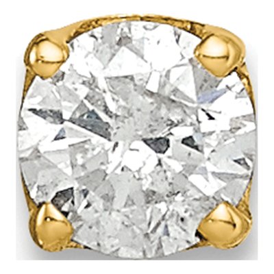14K Yellow Gold 1/5 ct tw 3.7mm Round Diamond Stud Earrings