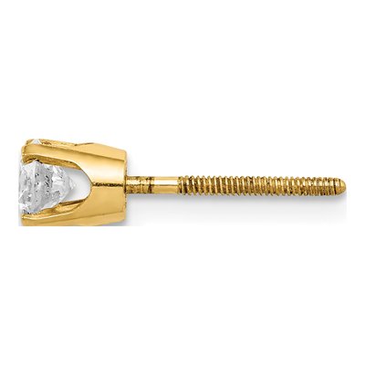14K Yellow Gold 3/8 ct tw 4.5mm Round Diamond Stud Earrings – view 3