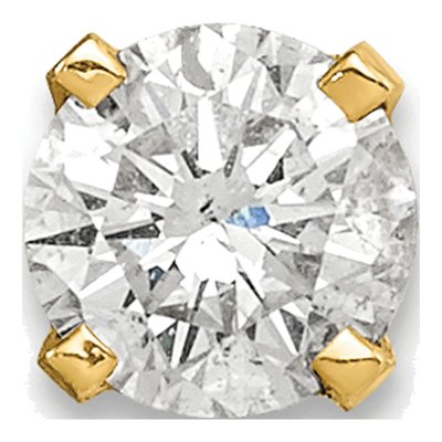 14K Yellow Gold 3/8 ct tw 4.5mm Round Diamond Stud Earrings