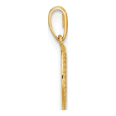 14K Yellow Gold Round Disc Charm – view 3