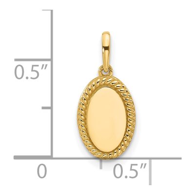 14K Yellow Gold Oval Charm – view 4