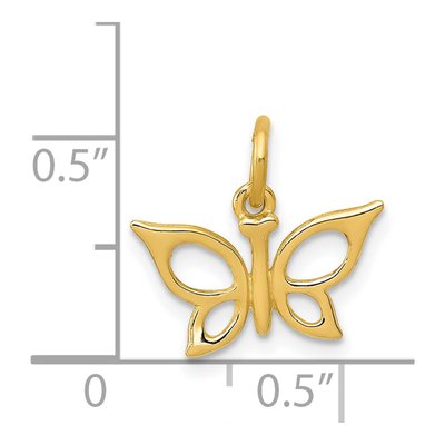 14K Yellow Gold Butterfly Pendant – view 4