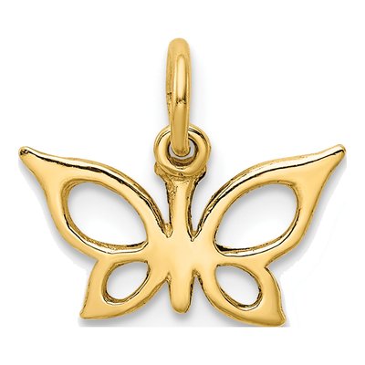 14K Yellow Gold Butterfly Pendant – view 5