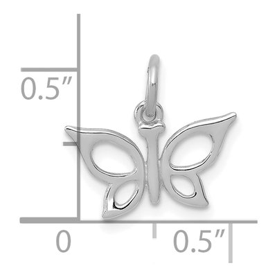 14K White Gold Butterfly Pendant – view 5