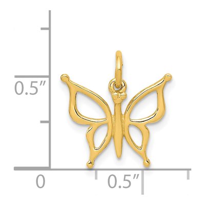 14K Yellow Gold Butterfly Pendant – view 4