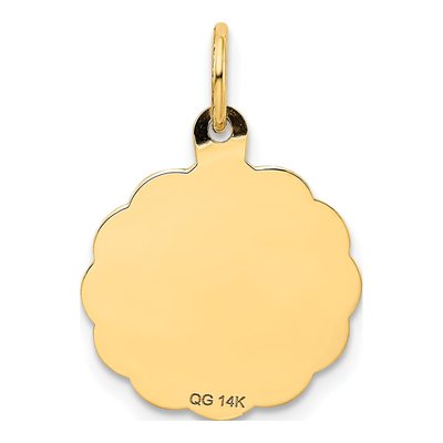 14K Yellow Gold Date Disc Charm – view 5