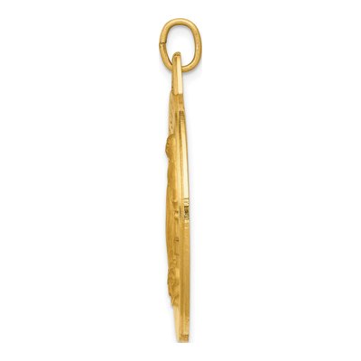 14K Yellow Gold Miraculous Medal Round Pendant – view 3