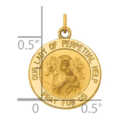 14K Yellow Gold Our of Perpetual Help Medal Pendant – view 4