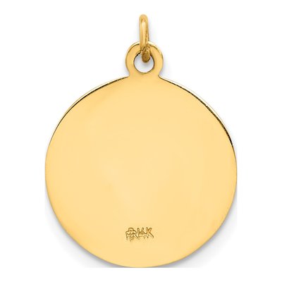 14K Yellow Gold Caridad Del Cobre Medal Pendant – view 5