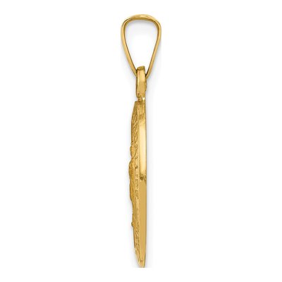 14K Yellow Gold Our of Guadalupe Oval Medal Charm – view 3