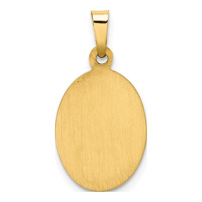 14K Yellow Gold Our of Guadalupe Oval Medal Charm – view 5