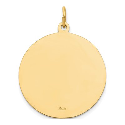 14K Yellow Gold Sacred Heart of Jesus Medal Pendant – view 5