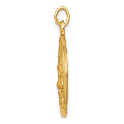 14K Yellow Gold Jesus Medal Pendant – view 3