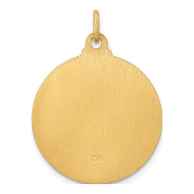 14K Yellow Gold Jesus Medal Pendant – view 5