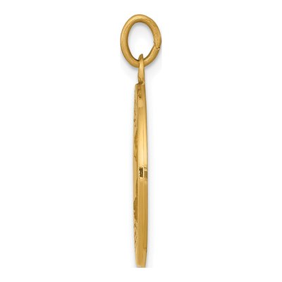 14K Yellow Gold St Theresa Medal Pendant – view 3