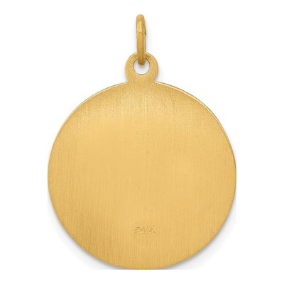 14K Yellow Gold St Theresa Medal Pendant – view 5