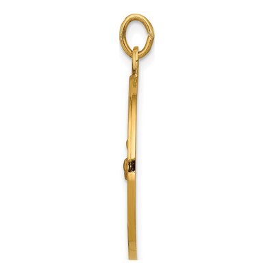 14K Yellow Gold St Francis Medal Round Pendant – view 3