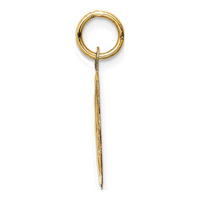 14K Yellow Gold Merry Christmas Tree Disc Charm – view 3