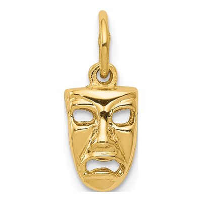 14K Yellow Gold Comedy Tragedy Theater Charm – view 5