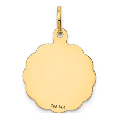 14K Yellow Gold Graduation Cap Disc Charm – view 5