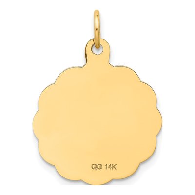 14K Yellow Gold Graduation Cap Disc Charm – view 5