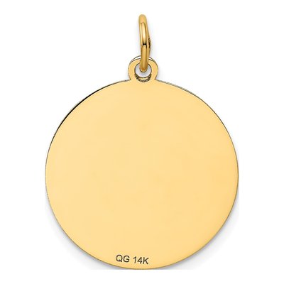 14K Yellow Gold Poodle Disc Charm – view 5