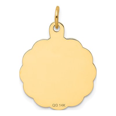 14K Yellow Gold Swimming Disc Charm – view 5